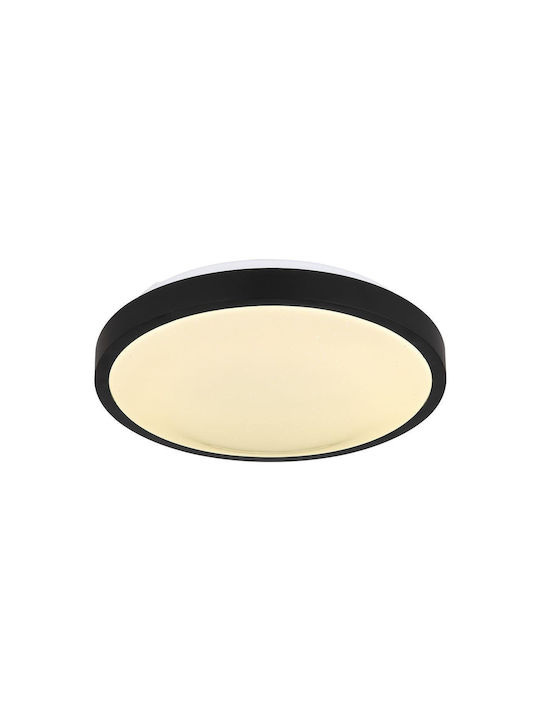 Globo Lighting Outdoor Ceiling Flush Mount with Integrated LED in Black Color 41763BS
