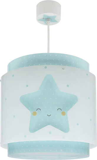 Ango Kids Plastic Single Ceiling Light E27 Baby Dreams Light Blue 15W 26x25cm