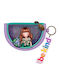 Santoro Kids Coin Wallet with Zipper and Keychain Purple