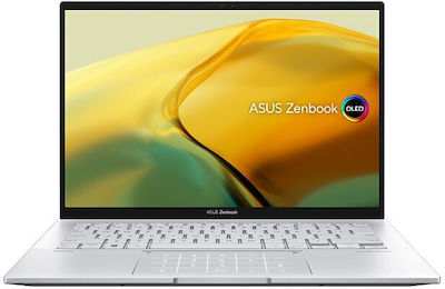 Asus ZenBook 14 OLED UX3402VA-KN158W 14" (i5-1340P/16GB/512GB SSD/W11 Acasă) Foggy Silver (Tastatură GR)