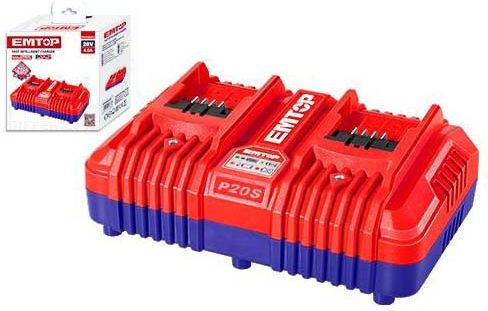 Emtop Ladegerät für Werkzeugbatterien 20V Lithium