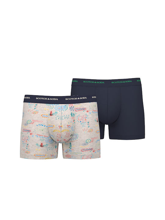 Scotch & Soda Iconic Aop Ανδρικά Μποξεράκια Nav...