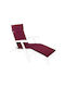 Bizzotto Waterproof Sunbed Cushion with Burgundy Backrest 176x50cm