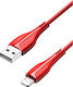 Usams US-SJ371 USB-A to Lightning Cable Κόκκινο...