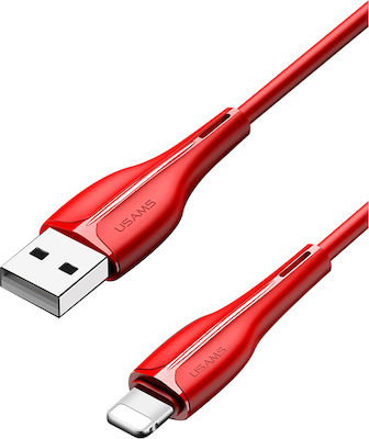Usams US-SJ371 USB-A to Lightning Cable Κόκκινο 1m (SJ371USB03)