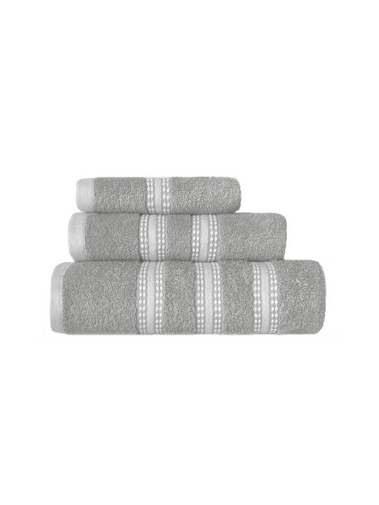 Nef-Nef 3pc Bath Towel Set Promise 033564 Grey Weight 480gr/m²
