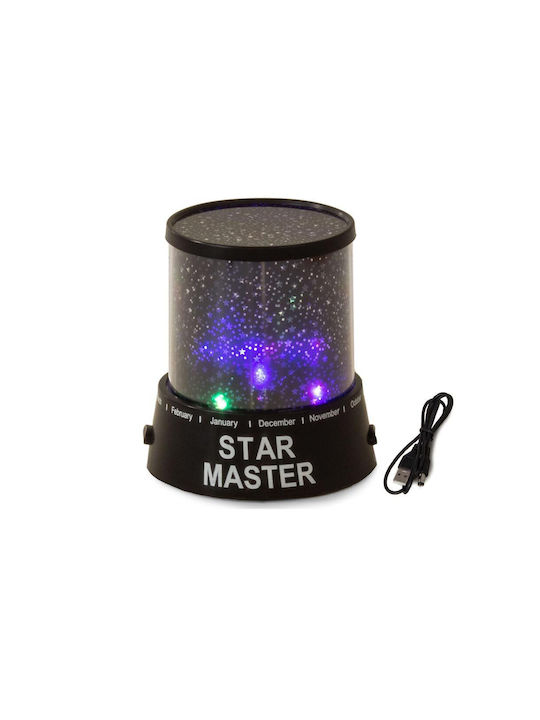 Led Παιδικό Φωτιστικό Projector Μαύρο 11x11x12εκ.