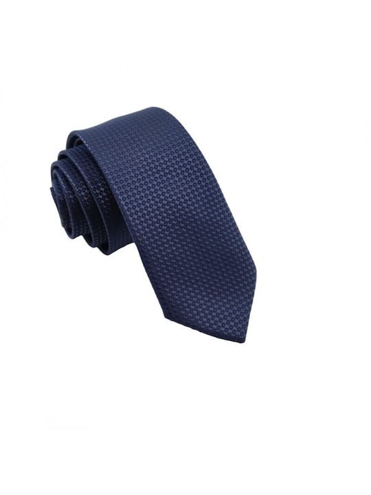 Cravată bleumarin cu design 6/7,5 cm.