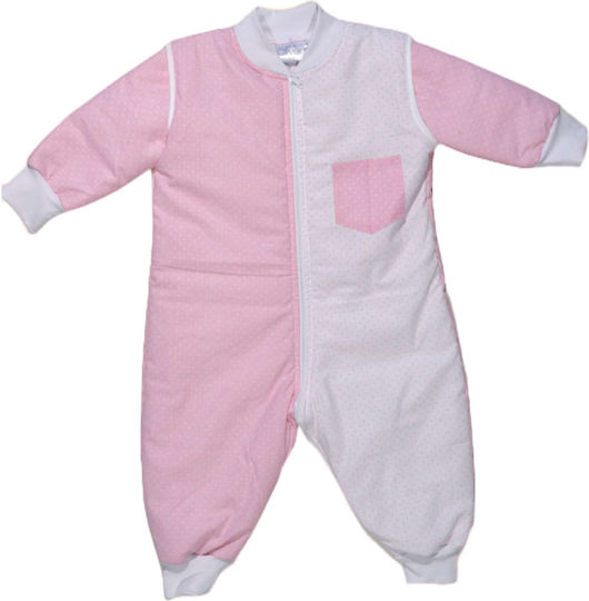 Baby Oliver Winter Schlafsack mit Füßen 2.5 Tog Rosa mit abnehmbaren Ärmeln