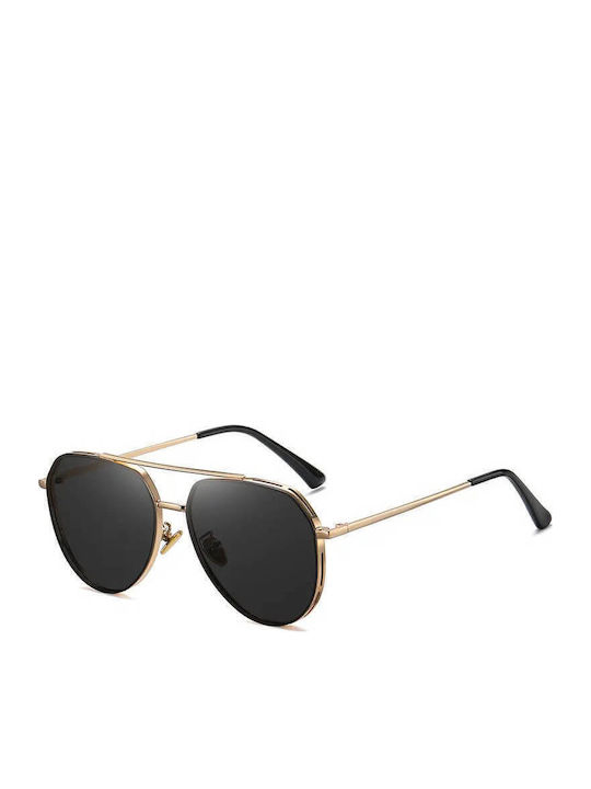 Moscow Mule Sunday Bărbătești Ochelari de soare cu Auriu Cadru și Negru Polarized Lentilă MM/8517/2