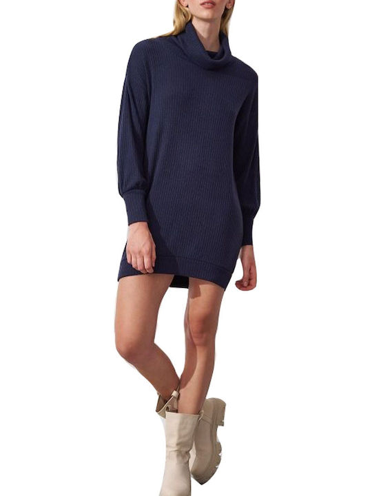 Ale - The Non Usual Casual Mini Dress Knitted Navy Blue