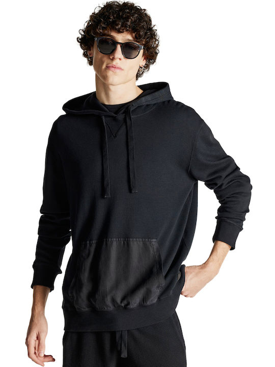 Dirty Laundry Men's Sweatshirt Jacket with Hood Black