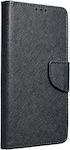 Fancy Synthetic Leather Wallet Black (Redmi Note 12 Pro 5G)