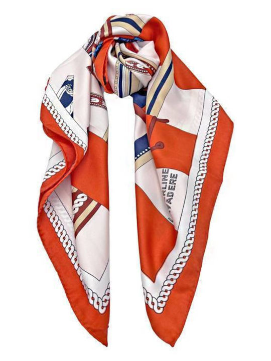 Savil Women's Silk Scarf Orange