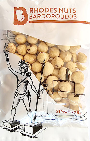Rhodes Nuts Bardopoulos Φουντούκια Ψημένα Αποφλοιωμένα Χωρίς Αλάτι 100gr