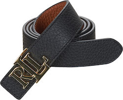 Ralph Lauren Δερμάτινη Γυναικεία Ζώνη ΜΑΥΡΟ/ΤΑΜΠΑ