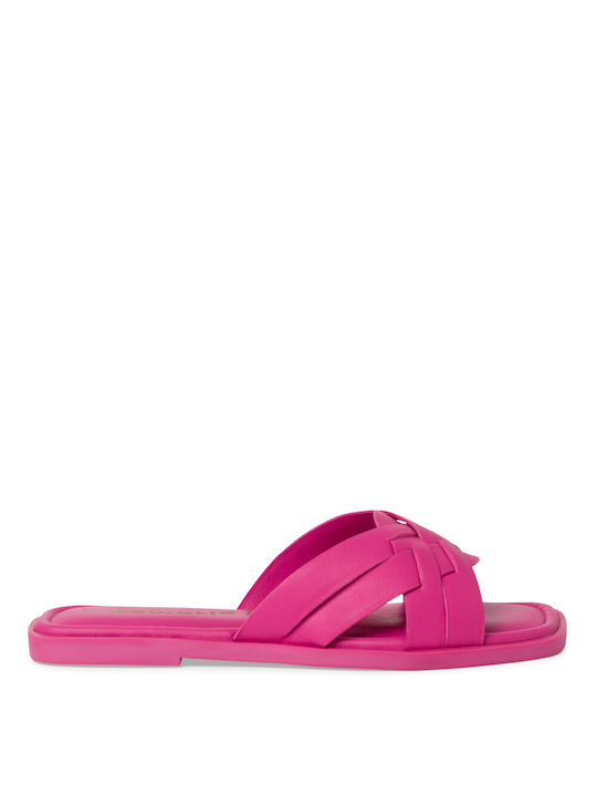 Tamaris Leder Damen Flache Sandalen in Fuchsie Farbe