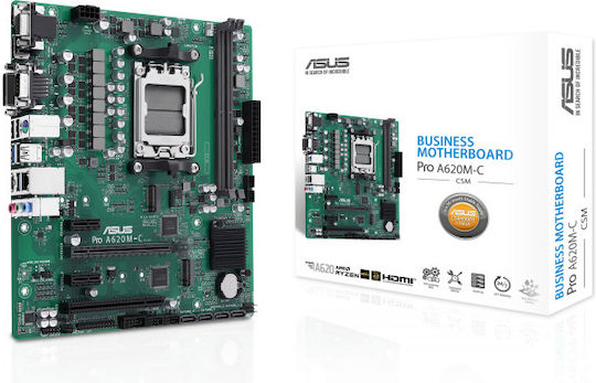 Asus Pro A620M-C-CSM Placă de bază Micro ATX cu AMD AM5 Socket
