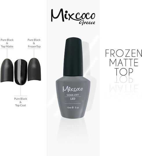Mixcoco Top Coat για Ημιμόνιμα Βερνίκια Matte 15ml