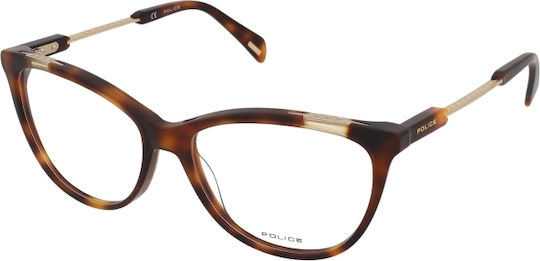 Police Σκελετός Γυαλιών Cat Eye σε Καφέ Χρώμα VPLC29 09AJ