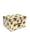 Stoff Aufbewahrungsbox mit Deckel Gelbe 60x50x40cm
