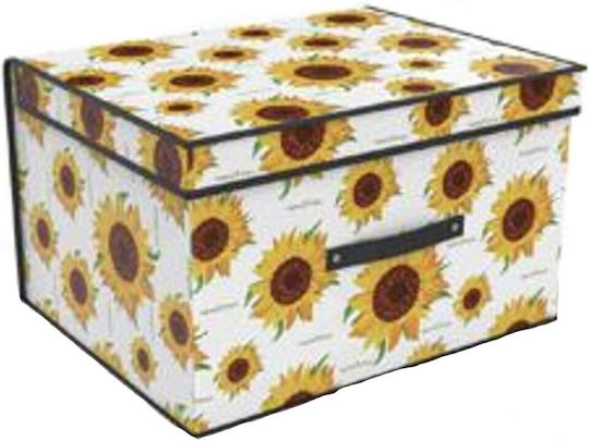 Stoff Aufbewahrungsbox mit Deckel Gelbe 60x50x40cm