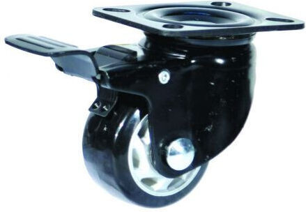 Ruotec 502.000.021.975 Ρόδα Περιστρεφόμενη Πολυουρεθάνης με Φρένο 75x45mm