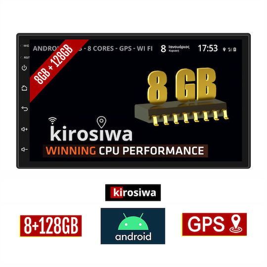 Kirosiwa Car Audio System for Volkswagen Bora 1999-2005 (Bluetooth/USB/AUX/WiFi/GPS) with Touch Screen 7"