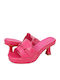 Mauchen Mule cu Gros cu gleznă înaltă Toc în Culoare Fuchsia