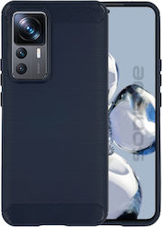 Sonique Carbon Brushed Umschlag Rückseite Silikon Blau (Xiaomi 12T / 12T Pro)