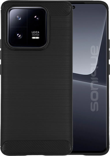 Sonique Carbon Brushed Back Cover Σιλικόνης / Πλαστικό Μαύρο (Xiaomi 13 Pro)