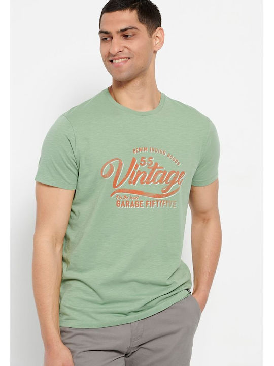 Garage Fifty5 T-shirt Bărbătesc cu Mânecă Scurtă Dusty Mint