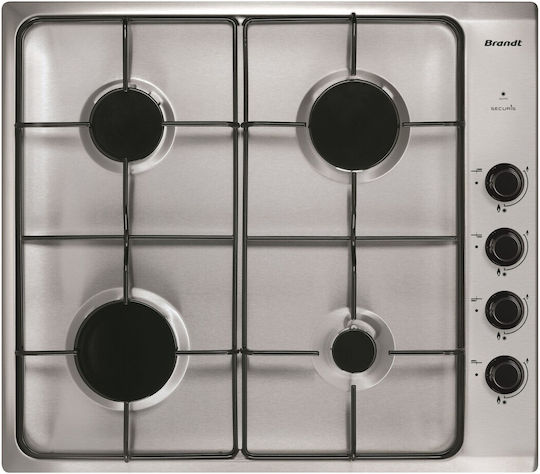 Brandt Εμαγιέ Εστία Αυτόνομη Inox 56x49εκ. Ασημί