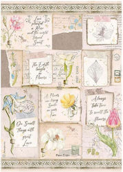Stamperia Romantic Garden House, Letters and Fl...