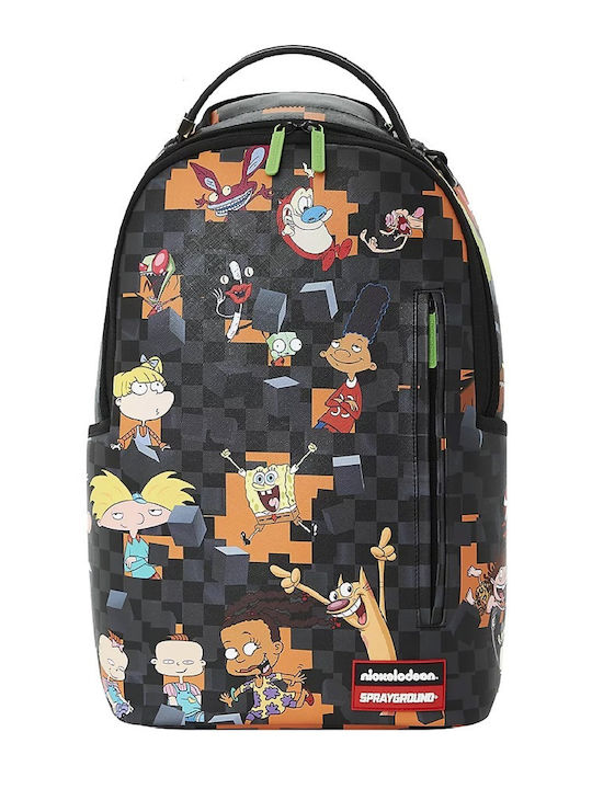 Sprayground Nicktoons Bust Through Checkers Σχολική Τσάντα Πλάτης Δημοτικού Πολύχρωμη