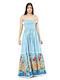 Verde Summer Maxi Dress Light Blue