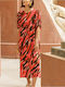 Sommer Midi Kleid Rot