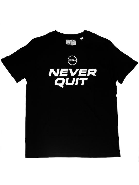 GSA T-shirt Bărbătesc cu Mânecă Scurtă Negru