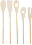 Next Wooden Serving Utensil Set Beige 5pcs