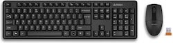 A4Tech 3330N Fără fir - Set cu Mouse Engleză US