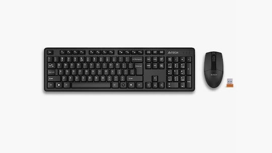 A4Tech 3330N Ασύρματο Σετ Πληκτρολόγιο & Ποντίκι Αγγλικό US