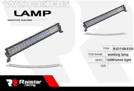 Raistar Προβολέας Αυτοκινήτου σε σχήμα Μπάρας LED 120W 1τμχ