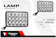 Raistar Rectangleς Headlights Car LED 45W 1pcs