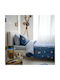 Vesta Home Σετ Σεντόνια Μονά Βαμβακερά Max Μπλε 170x260cm 3τμχ
