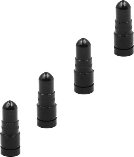 Car Tire Valve Caps Black 4pcs