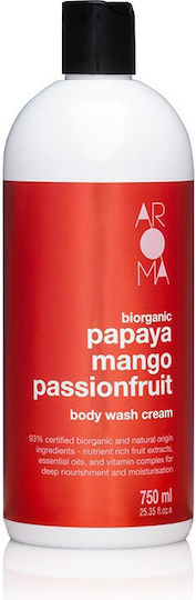 Aroma Papaya Mango & Passionfruit Cremiges Schaumbad & Duft Tropische Früchte 750ml