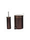 Sidirela Metallic Toilet Brush and Bin Set 7lt Copper