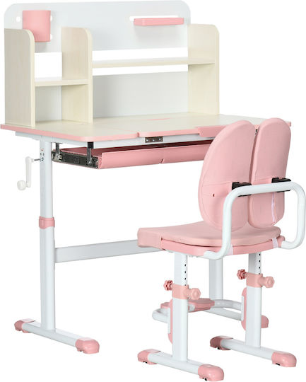 Kids Desk Pink 80x52x88-109cm Kids Desk Pink 80x52x88-109cm