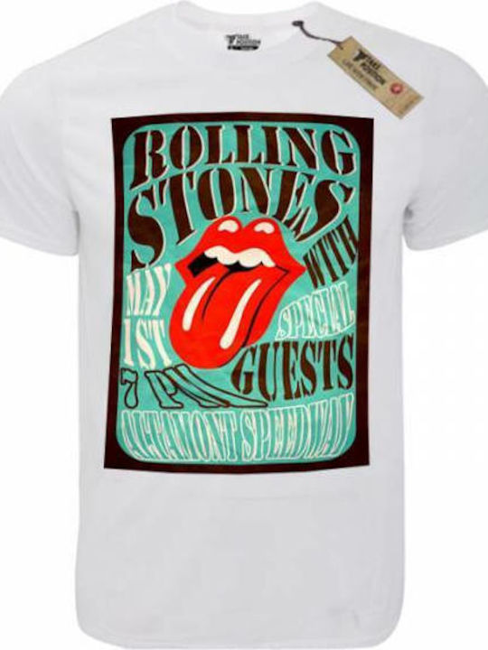 Takeposition T-cool T-shirt Rolling Stones White