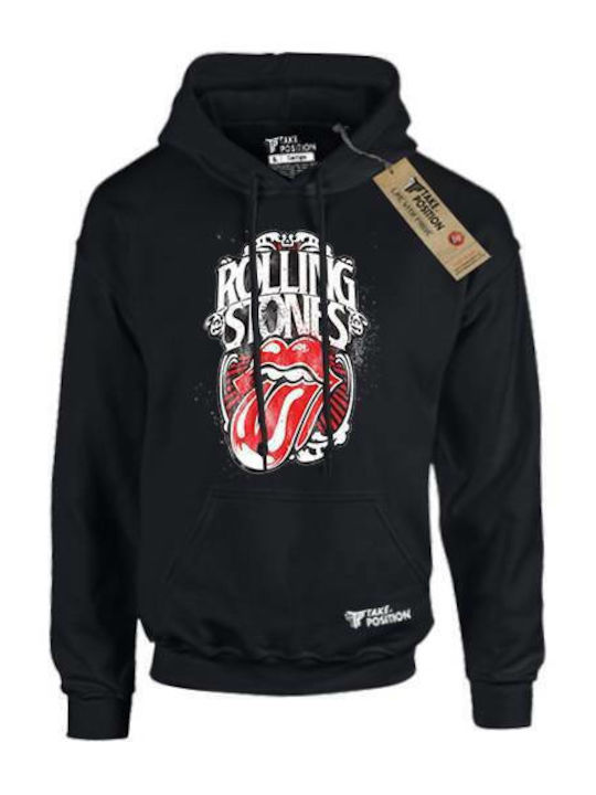 Takeposition H-cool Дамско Блуза с качулка Rolling Stones Черен